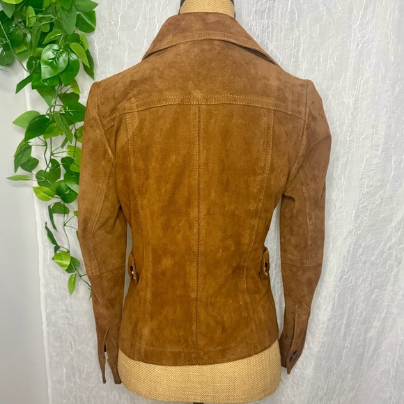 Talbots 100% Suede Leather Tan Jacket - Picture 3 of 7